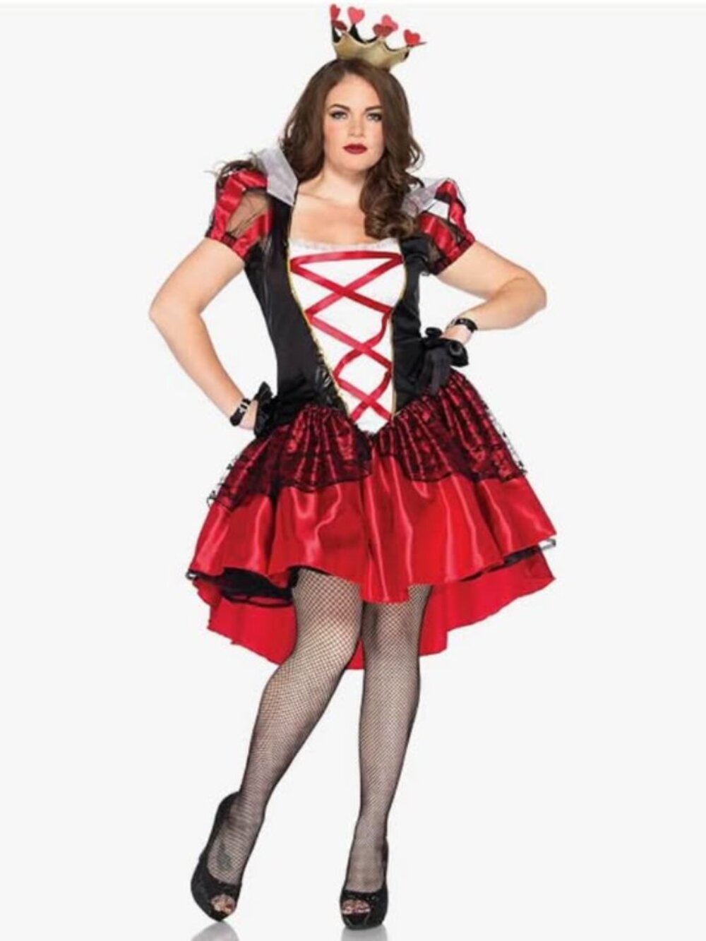 3X/4X Plus Size Leg Avenue Royal Red Queen Sexy Halloween Costume - PLUS SIZE